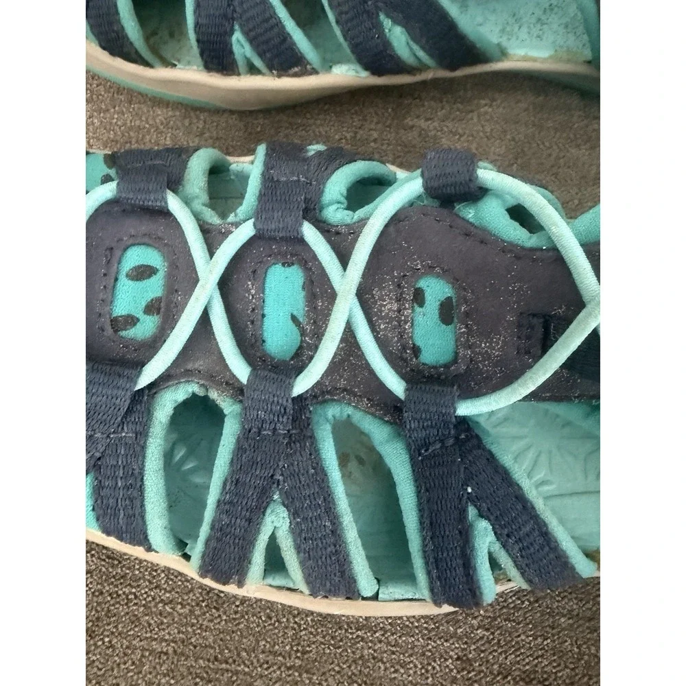 Keen Moxie H2 Sandals Big Kid Sz 1 Teal Blue Green Closed Toe Shoe Water Hiking
